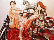 Philip Pearlstein - Models and Horses (Prints and Multiples) h: 20 x w: 28 in / h: 50.8 x w: 71.1 cm