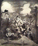 Kara Walker - Lil’ Patch of Woods (Works on Paper (Drawings, Watercolors etc.)) h: 19 x w: 16 in / h: 48.3 x w: 40.6 cm