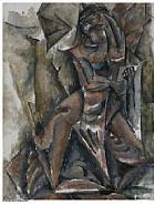 Max Weber - Dancer (Paintings) h: 24 x w: 18 in / h: 61 x w: 45.7 cm