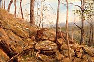 John Sloan - Philadelphia Landscape (Paintings) h: 6 x w: 8.9 in / h: 15.2 x w: 22.6 cm