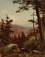 George Henry Smillie - View of the Valley (Paintings) h: 9.2 x w: 7.5 in / h: 23.4 x w: 19 cm