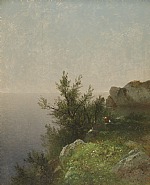 John Frederick Kensett - Beverly, Massachusetts (Paintings) h: 18.1 x w: 14.7 in / h: 46 x w: 37.3 cm