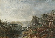 William Louis Sonntag - Landscape (Paintings) h: 15.2 x w: 21.6 in / h: 38.6 x w: 54.9 cm