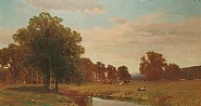 George Henry Smillie - Trees and Meadows of Berkshire (Paintings) h: 14.1 x w: 26.1 in / h: 35.8 x w: 66.3 cm