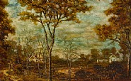 Ralph Albert Blakelock - At the Asylum (Paintings) h: 6.2 x w: 10 in / h: 15.7 x w: 25.4 cm