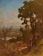 George Inness - Valley Near Perugia (Paintings) h: 24.8 x w: 19 in / h: 63 x w: 48.3 cm
