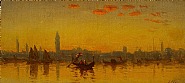 Sanford Robinson Gifford - Venice (Paintings) h: 3 x w: 6.3 in / h: 7.6 x w: 16 cm