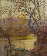Frederick J. Mulhaupt - An October Evening (Paintings) h: 30.3 x w: 25.1 in / h: 77 x w: 63.8 cm