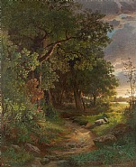 William Trost Richards - Woodland Interior (Paintings) h: 31.1 x w: 25.1 in / h: 79 x w: 63.8 cm