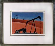 Clarence Holbrook Carter - Oil Well (Paintings) h: 7 x w: 10 in / h: 17.8 x w: 25.4 cm