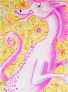 Kenny Scharf - Horsey (Works on Paper (Drawings, Watercolors etc.)) h: 24 x w: 18 in / h: 61 x w: 45.7 cm