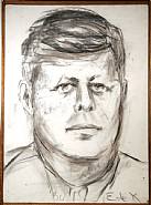 Elaine de Kooning - John F. Kennedy #10 (Paintings) h: 30 x w: 22 in / h: 76.2 x w: 55.9 cm