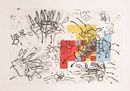 Louisa Chase - Untitled (Hands) (Prints and Multiples) h: 35 x w: 50.5 in / h: 88.9 x w: 128.3 cm