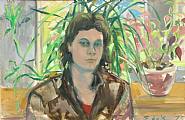 Elaine de Kooning - Portrait of a Woman (Paintings) h: 24 x w: 36 in / h: 61 x w: 91.4 cm