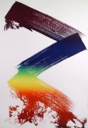 Paul Jenkins - Untitled 1 (Zig Zag) (Prints and Multiples) h: 35.5 x w: 25.5 in / h: 90.2 x w: 64.8 cm