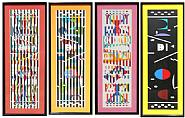 Yaacov Agam - Menorah Series 1-4 (Prints and Multiples) h: 52 x w: 19 in / h: 132.1 x w: 48.3 cm