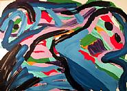 Karel Appel - Floating in a Landscape (Prints and Multiples) h: 29.5 x w: 21.5 in / h: 74.9 x w: 54.6 cm