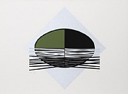 Jesús Rafael Soto - Ovalo Verde (Prints and Multiples) h: 22 x w: 30 in / h: 55.9 x w: 76.2 cm