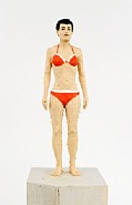 Stephan Balkenhol - Ohne Titel (Bikini) (Sculptures) h: 167 x w: 24.5 x d: 26 cm / h: 65.7 x w: 9.6 x d: 10.2 in