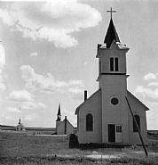 Dorothea Lange - Three Churches of the High Plains, Near Winner, South Dakota (Photographs)