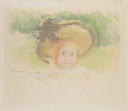 Girl in a Hat with a Black Ribbon