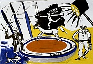 Alexander Calder - The Red Ring (Works on Paper (Drawings, Watercolors etc.)) h: 29 x w: 43 in / h: 73.7 x w: 109.2 cm