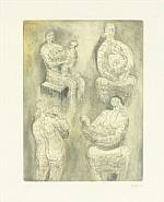 Henry Moore - Four Mother and Child Studies (Prints and Multiples)