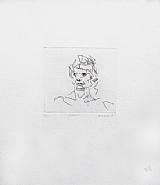 Frank Auerbach - Julia, from Six Etchings of Heads (Prints and Multiples) h: 39 x w: 33.5 cm / h: 15.4 x w: 13.2 in