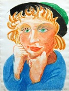 David Hockney - Celia with Green Hat (Prints and Multiples) h: 29.8 x w: 22.2 in / h: 75.7 x w: 56.4 cm