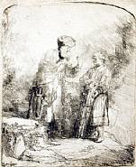 Rembrandt van Rijn - Abraham and Isaac (Prints and Multiples) h: 6.2 x w: 5.1 in / h: 15.7 x w: 13 cm