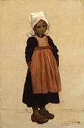 Jules Breton - Petite Bretonne (Paintings) h: 13.8 x w: 9.2 in / h: 35.1 x w: 23.4 cm
