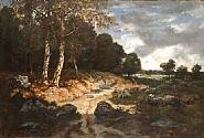 Narcisse Virgile Diaz de la Peña - La Fin d'un beau Jour (Paintings) h: 21.5 x w: 31 in / h: 54.6 x w: 78.7 cm