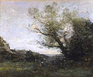 Jean-Baptiste-Camille Corot - Souvenir d’Italie. La Cueillette (Paintings)
