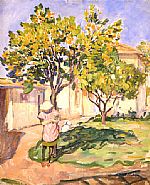 Henri Lebasque - Dans Le Jardin (Paintings) h: 25.7 x w: 21.5 in / h: 65.3 x w: 54.6 cm
