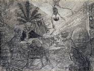 James Ensor - King Pest (Works on Paper (Drawings, Watercolors etc.)) h: 17.3 x w: 22.5 cm / h: 6.8 x w: 8.9 in