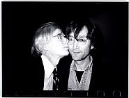 Christopher Makos - Andy Warhol Kissing John Lennon (Photographs) h: 45 x w: 60 in / h: 114.3 x w: 152.4 cm