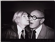 Christopher Makos - Andy Warhol Kissing Philip Johnson (Photographs) h: 45 x w: 60 in / h: 114.3 x w: 152.4 cm