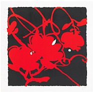 Donald Sultan - Black and Red, Feb 15, 2012 (Prints and Multiples) h: 34.5 x w: 34.5 in / h: 87.6 x w: 87.6 cm