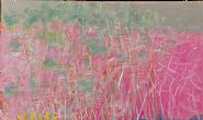 Wolf Kahn - Celebrating Pink II (Paintings) h: 18 x w: 30 in / h: 45.7 x w: 76.2 cm