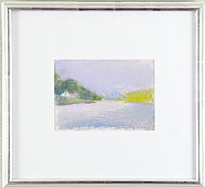 Wolf Kahn - Connecticut River--The Old Bridge (Works on Paper (Drawings, Watercolors etc.)) h: 6 x w: 8 in / h: 15.2 x w: 20.3 cm