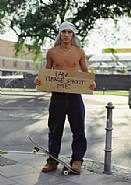 Skater (mit Schild)