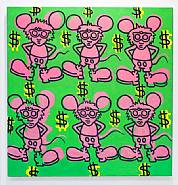 Keith Haring - Andy Mouse (Paintings) h: 48 x w: 48 in / h: 121.9 x w: 121.9 cm