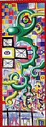 Kenny Scharf - Cogs and Sproketts (Paintings) h: 53.5 x w: 20 in / h: 135.9 x w: 50.8 cm