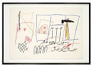 Jean-Michel Basquiat - Aouphilla (Works on Paper (Drawings, Watercolors etc.)) h: 27.5 x w: 39.5 in / h: 69.8 x w: 100.3 cm