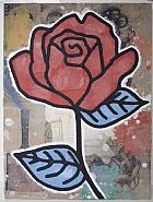Donald Baechler - Red and Blue (Paintings) h: 40 x w: 30 in / h: 101.6 x w: 76.2 cm