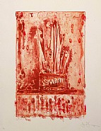 Jasper Johns - Savarin 3 (Red) (Prints and Multiples) h: 26 x w: 20.5 in / h: 66 x w: 52.1 cm
