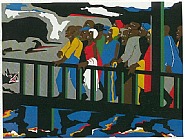 Jacob Lawrence - Confrontation at the Bridge (Prints and Multiples) h: 19.5 x w: 26 in / h: 49.5 x w: 66 cm