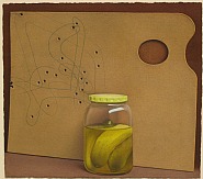 Maxwell Hendler - Untitled (Pickles) (Works on Paper (Drawings, Watercolors etc.)) h: 12 x w: 13.5 in / h: 30.5 x w: 34.3 cm