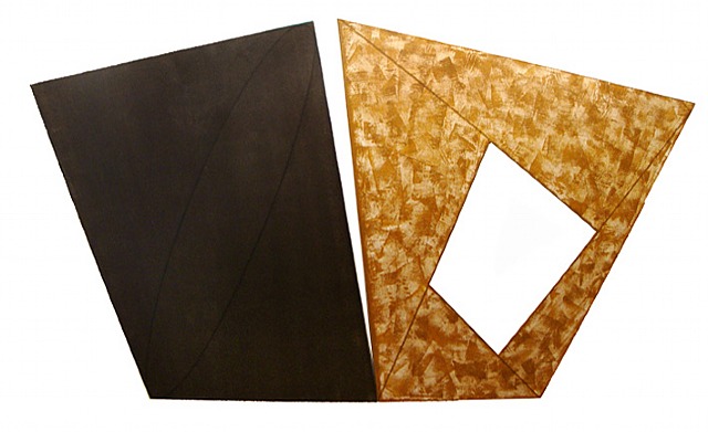  Robert Peter Mangold, Tilted Gray Ellipse / Brown Frame (CR 740)