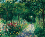 Femme dans un jardin
